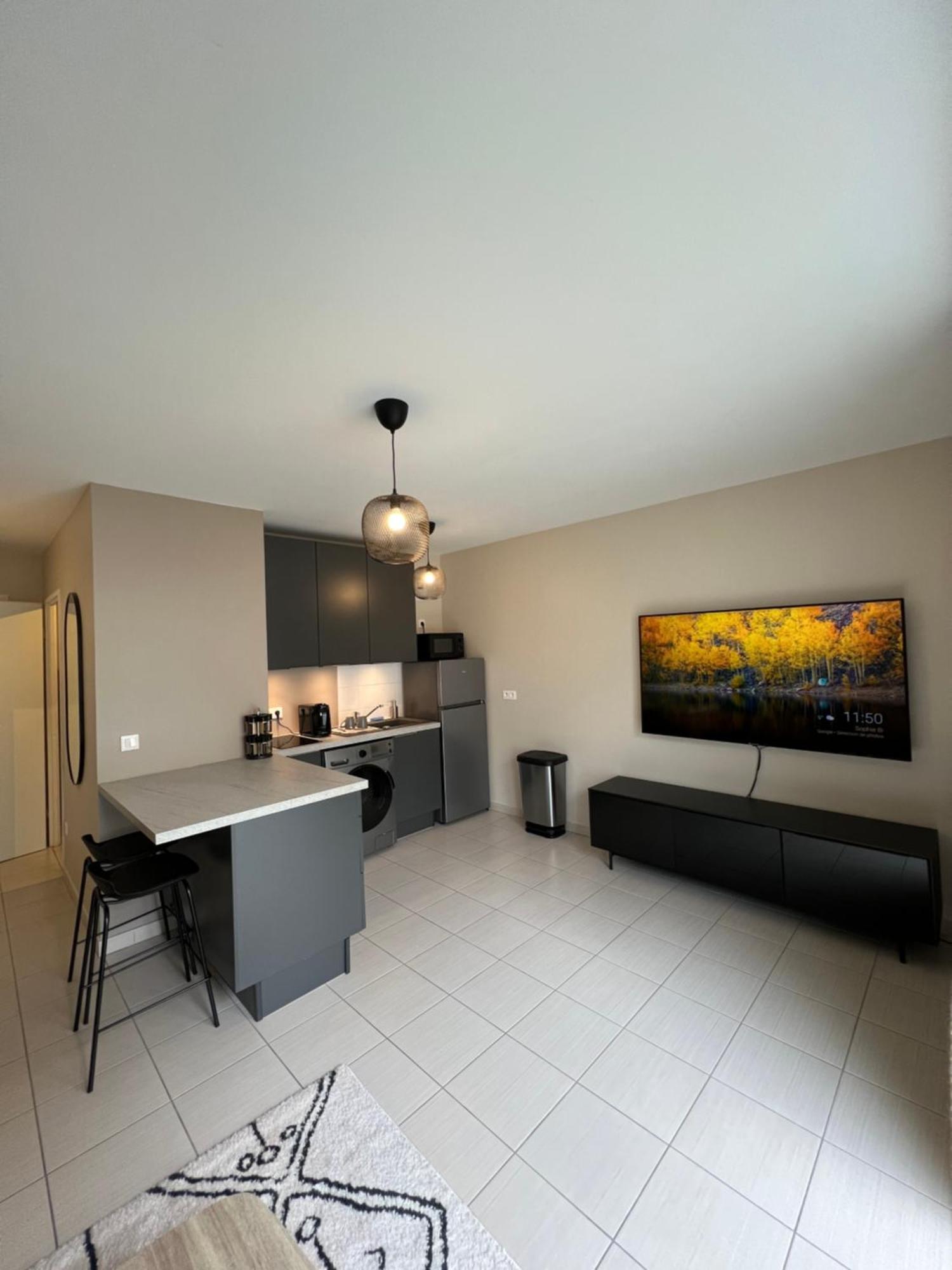 Charmant Studio En Residence Avec Parking Бюсси-Сен-Жорж Экстерьер фото
